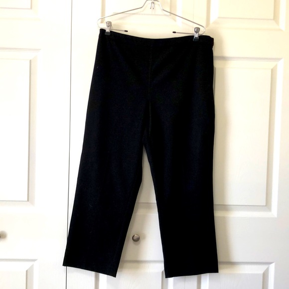 NWOT Susan Graver Womens Capri Pants Size 12 Black - Picture 1 of 9